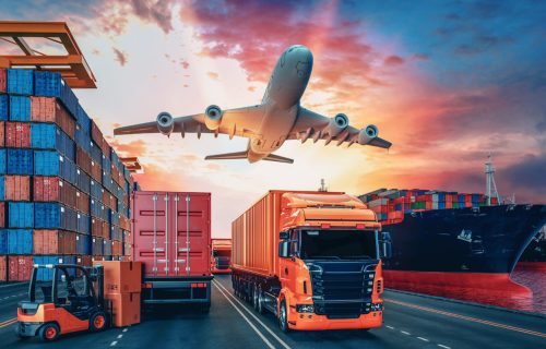 transportation-logistics-container-cargo-ship-cargo-plane-3d-rendering-illustration